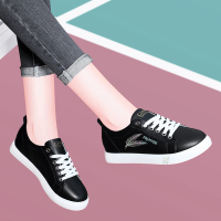 莱卡金顿LAIKAJINDUN【牛皮】时尚学院风板鞋平底休闲轻便女鞋小白鞋6945