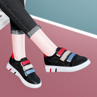 莱卡金顿LAIKAJINDUN时尚拼色网纱透气平底休闲鞋板鞋简约小白鞋女鞋6949