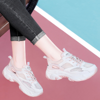 莱卡金顿LAIKAJINDUN【牛皮】网面透气松糕底女款跑步鞋减震休闲运动鞋女鞋7012