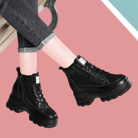 莱卡金顿LAIKAJINDUN【牛皮】秋冬系带厚底休闲运动鞋短筒靴子女鞋6995-1