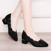 百年纪念Centenary百搭春夏季尖头粗跟浅口套脚时装鞋单鞋女鞋2114