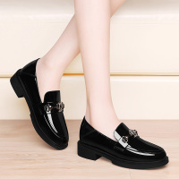 百年纪念Centenary镜面超纤中口乐福鞋懒人鞋套脚休闲方跟单鞋女鞋2143