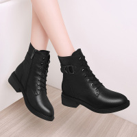 百年纪念Centenary【头层牛皮】真皮秋冬加绒女靴子棉鞋厚底女马丁靴2257