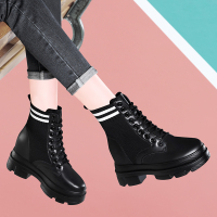 百年纪念Centenary【牛皮】秋冬厚底休闲加绒高帮靴子增高女鞋短筒女靴子2291