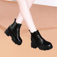 百年纪念Centenary【牛皮】秋冬厚底休闲加绒高帮靴子增高女鞋短筒女靴子2292