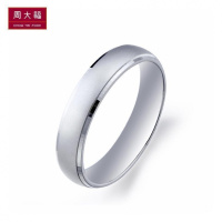 schl-周大福珠宝首饰光沙925银戒指/情侣戒指对戒