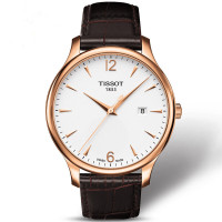 天梭(TISSOT)俊雅系列时尚简约皮带石英男士手表T063.617.36.037.00