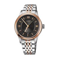 ORIS豪利时瑞士手表文化系列经典日历黑盘间金钢带自动机械男士手表73377194373MB