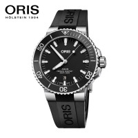 ORIS豪利时瑞士手表潜水系列AQUIS DATE黑盘胶带日历自动机械男表73377304134RS