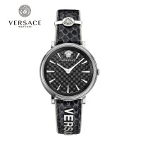 VERSACE/范思哲商务休闲黑白简约精钢石英女士手表VE8100919