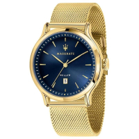 玛莎拉蒂Maserati EPOCA系列蔚蓝表盘金色钢带男士手表R8853118014