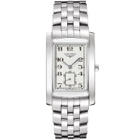 浪琴(LONGINES)黛绰维纳系列钢带方形石英男士手表L5.655.4.73.6