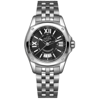 英纳格(ENICAR)雪巴系列天文台认证时尚休闲商务钢带自动机械男表3265/50/327aCHKB