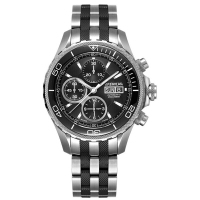 英纳格(ENICAR)雪巴系列三眼多功能计时码时尚钢带自动机械男表3268/51/328aCMBB