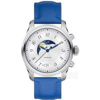 万宝龙(Montblanc)手表SUMMIT 2系列精钢表壳皮革表带智能男士手表U0123855