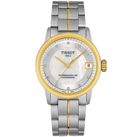 天梭(TISSOT)豪致系列自动机械时尚简约休闲商务钢带女士手表T086.208.22.116.00