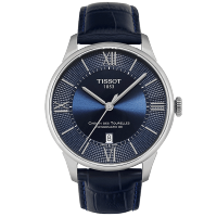 天梭(TISSOT)杜鲁尔系列自动机械时尚商务休闲皮带男士手表T099.407.16.048.00