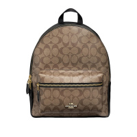 蔻驰（COACH）奢侈品奥莱款女士背包时尚潮流C纹LOGO拼皮可调节肩带双肩包32200 IMCBI