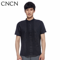 CNCN男士短袖衬衫 优质混纺拼接合身个性时尚男夏季|NDCJ2104