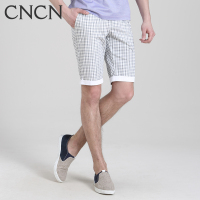CNCN男士休闲短裤 格子修身五分裤时尚个性夏季男裤男装|NZCJ2014