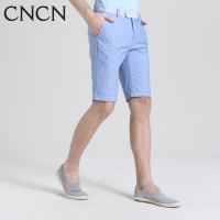 CNCN男士休闲短裤 天然纯棉清新条纹五分裤男裤夏季时尚|NZCJ2019