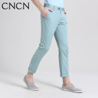 CNCN男士休闲裤 男裤九分裤舒适棉弹时尚撞色修身活力|NQXJ2026