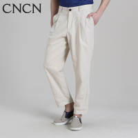 CNCN男士休闲裤 九分裤天然亚麻宽松休闲个性男裤|NQXJ2050