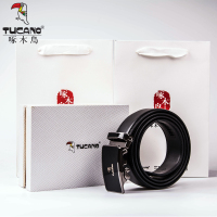 啄木鳥(TUCANO)皮带男真皮正品韩版百搭简约潮人年轻人青年自动扣腰带土式