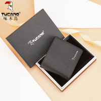 啄木鸟(TUCANO)钱包男士短款学生韩版真皮驾驶证超薄皮夹软青年