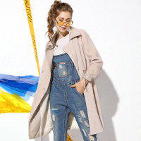 美丽衣橱韩版大衣女2018新款时尚甜美宽松显瘦学生休闲上衣潮