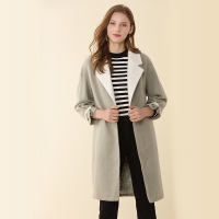 美丽衣橱专柜正品呢子大衣女2018冬季新款时尚百搭中长毛呢外套