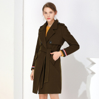 美丽衣橱气质淑女毛呢外套冬2018新款时尚百搭纯色西装领大衣潮
