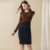 美丽衣橱学院风高腰包臀裙两件套女2018冬季新款时尚韩范套装潮