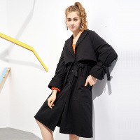 美丽衣橱韩版纯色宽松显瘦风衣外套女学生2018冬季新款潮流大衣