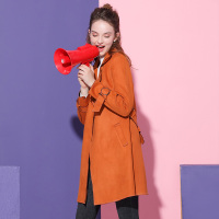 美丽衣橱风衣外套女2018冬季新款时尚百搭纯色高腰显瘦潮流大衣