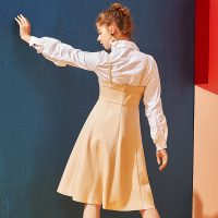 美丽衣橱气质名媛吊带裙两件套女2019春新款时尚优雅小香风套装