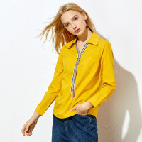 美丽衣橱心机上衣设计感2019春季新款气质优雅立领长袖系带衬衫