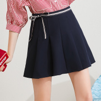 美丽衣橱小个子高腰百褶裙2019新款韩版学生纯色a字裙显瘦半身裙
