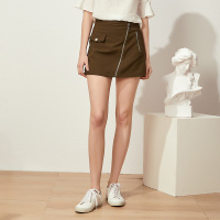 美丽衣橱高腰短裙女2019新款时尚百搭纯色包臀裙显瘦洋气半身裙