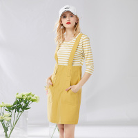 美丽衣橱背带裙两件套女2019秋新款时尚甜美学生修身显瘦套装裙