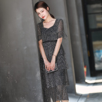 美丽衣橱蛋糕裙女学生韩版气质名媛小香风洋气修身显瘦连衣裙潮