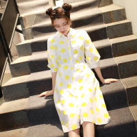 美丽衣橱裙子夏连衣裙2020流行女装新款复古波点气质显瘦长裙女