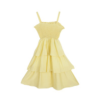 美丽衣橱文艺小清新吊带裙女学生时尚甜美蛋糕裙修身显瘦连衣裙