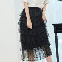 美丽衣橱仙女裙子松紧腰半身裙女2020春装新款百搭蛋糕裙长裙子