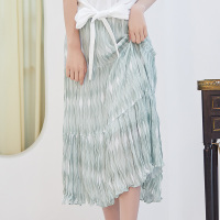 美丽衣橱2020夏季桔梗裙仙女超仙森系小清新皱褶雪纺休闲半身裙