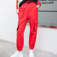 美丽衣橱休闲运动裤女新款韩版学生工装宽松哈伦裤高腰显瘦女裤