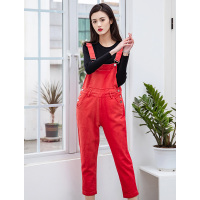 美丽衣橱连体裤女2021春秋装新款时尚高腰背带气质修身显瘦吊带休闲长裤潮