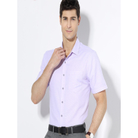 木笛衬衣男2018夏季新款提花短袖衬衫男士休闲修身短袖半截袖夏装MDCS17B1755