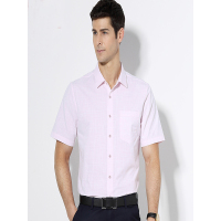 木笛男士短袖衬衫2018夏季新款修身提花商务休闲衬衣男式夏装上衣MDCS17B1756