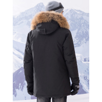 木笛 2018冬装新款青年羽绒服加拿大风加厚保暖中长款羽绒服男外套MDYR18D1855